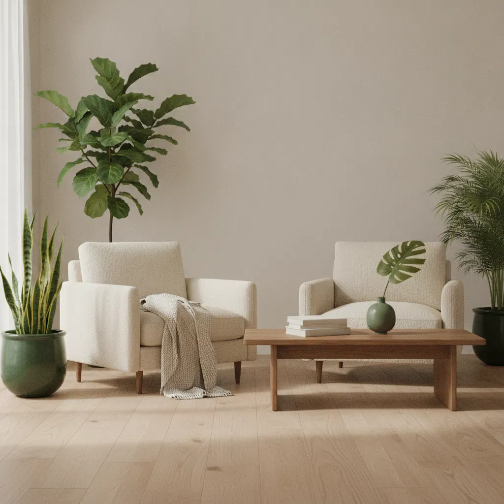 Paddenstoelen en paddestoelen op een keukenblad in warm ochtendlicht